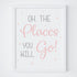Oh, the places you will go - Frame Set - Pink